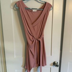 Sage Asymmetrical Dusty Pink Dress